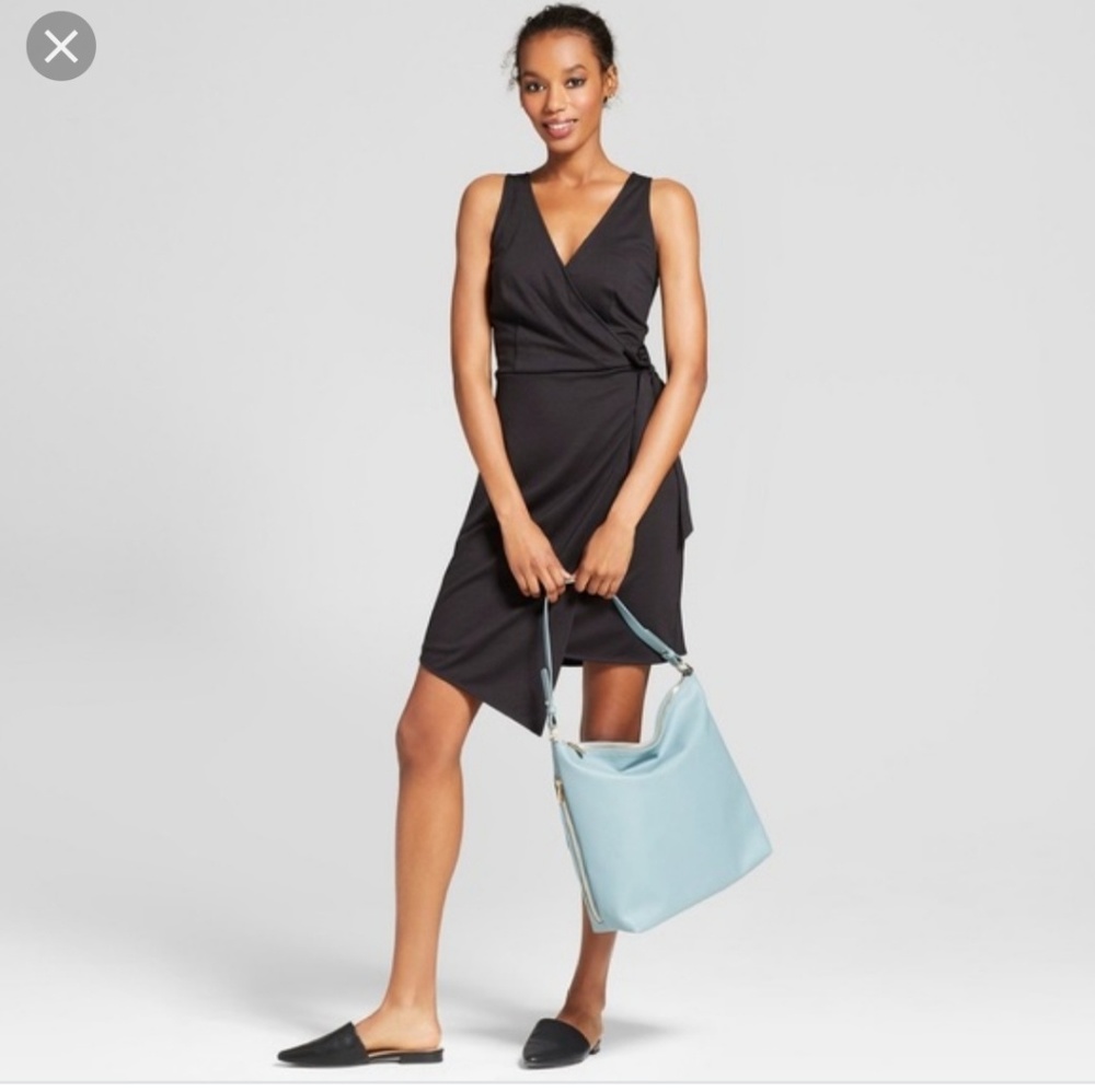A New Day Asymmetrical Faux Wrap Dress